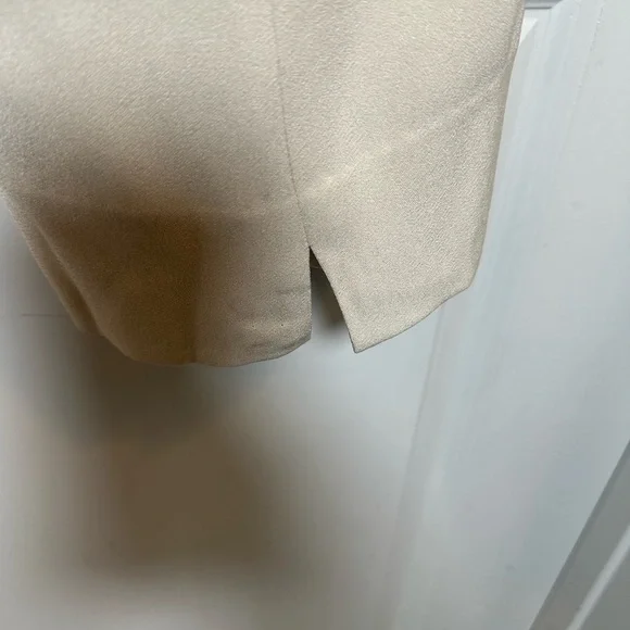 Vince Ankle Pull On Pleated Straight Leg Lightweight Cream Pants, Large - Picture 7 of 10